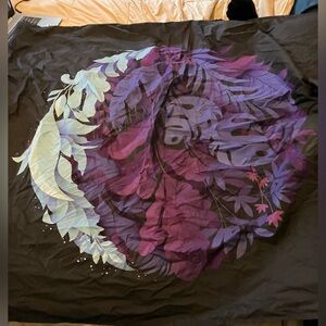 Purple and Black Botanical Tapestry